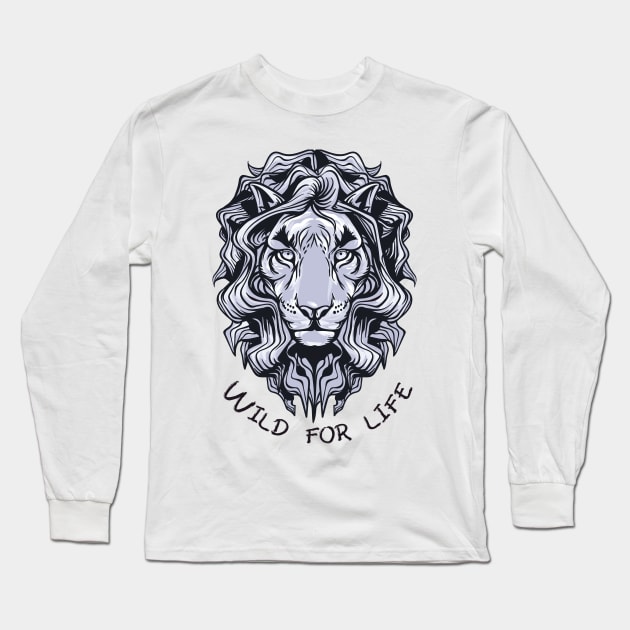 'Wild For Life' Environment Awareness Shirt Long Sleeve T-Shirt by ourwackyhome